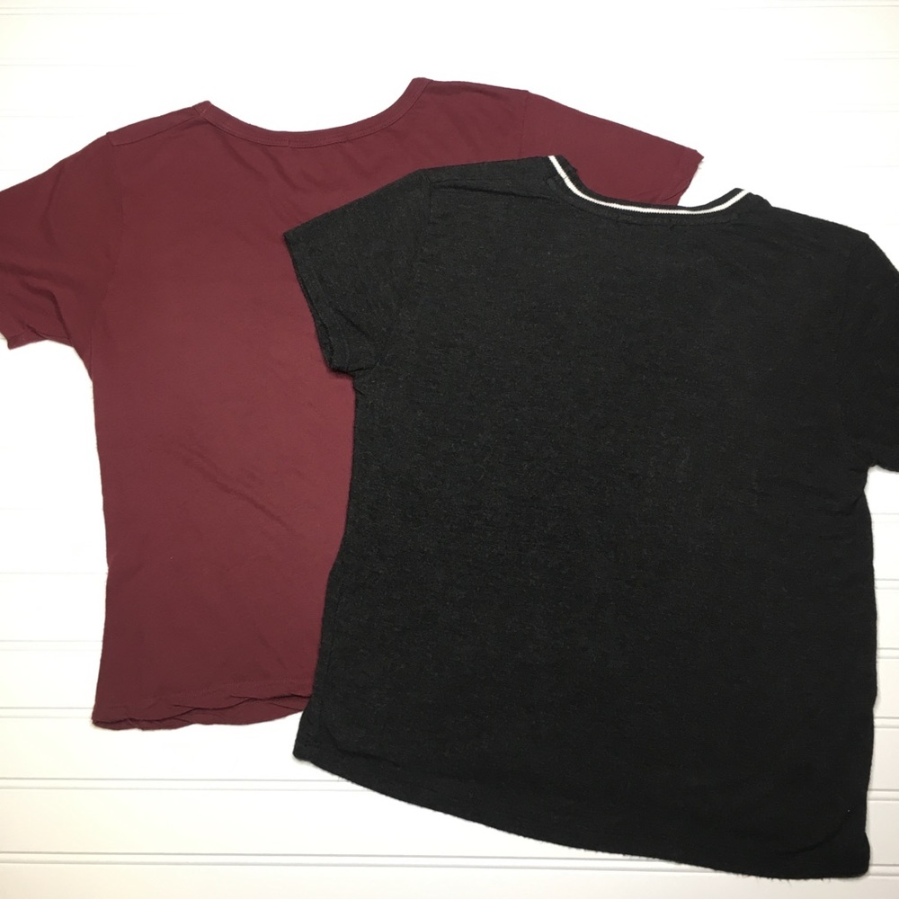 Brandy Melville Red and Dark Gray Crop 2 set - Picture 3 of 8